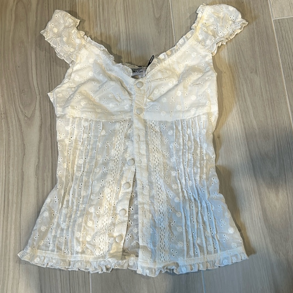 brand new princess polly lace-frill top